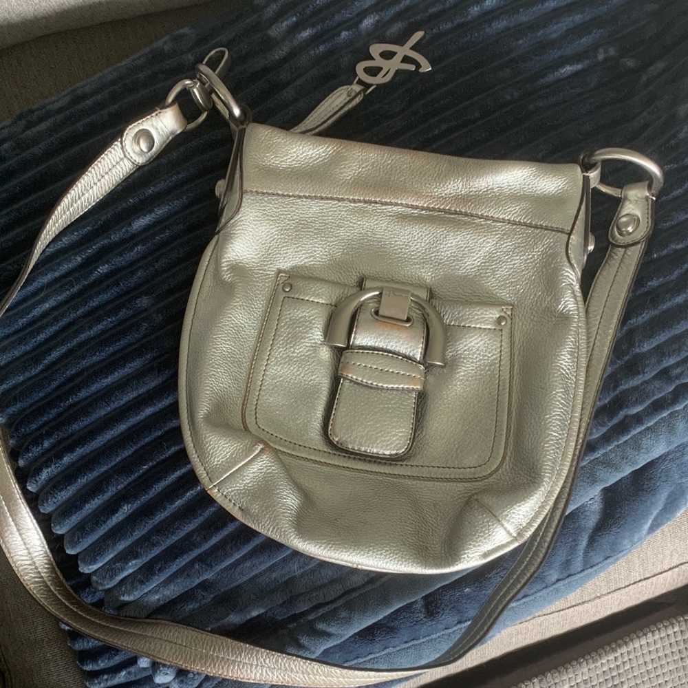 B Makowsky Leather crossbody purse